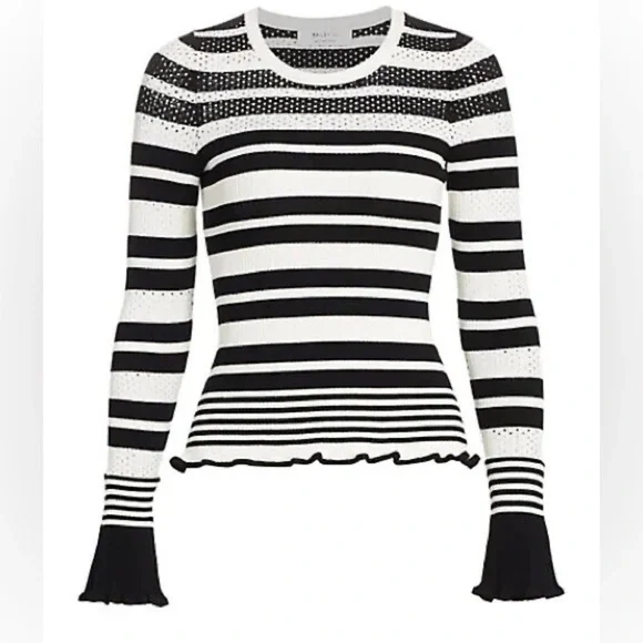 Bailey 44 Julian Knit Long Sleeve Size Medium Striped Sweater - Picture 4 of 4